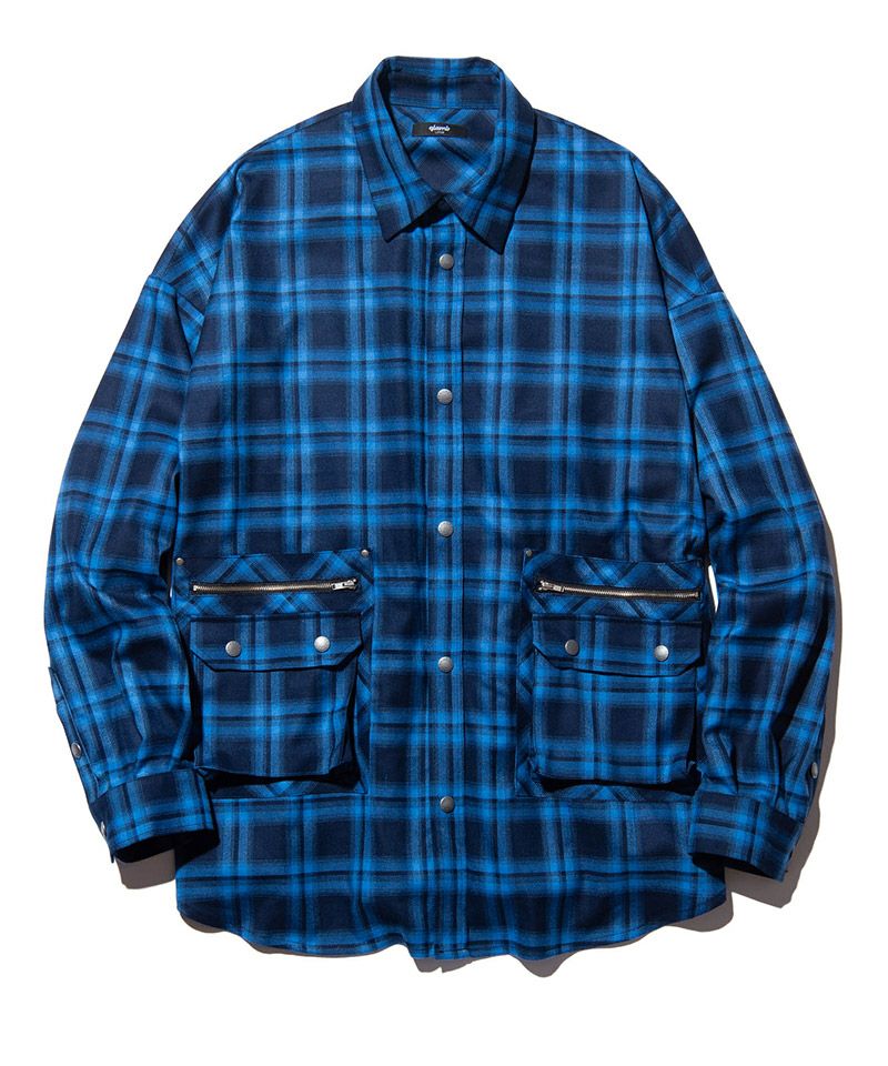 glamb(グラム)】4XL Check SH フォーエックスエルチェックシャツ