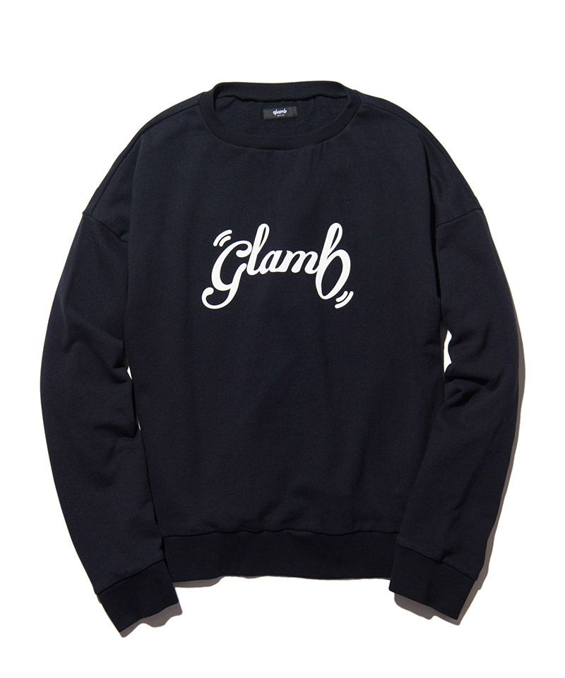 glamb(グラム)】Boat Neck Logo Sweat ボートネックロゴスウェット