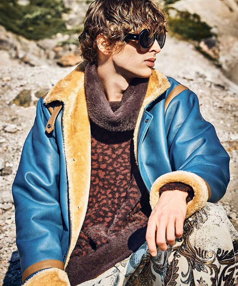 20%OFF【glamb(グラム)】Synth Mouton Biker JKT シンセムートン 