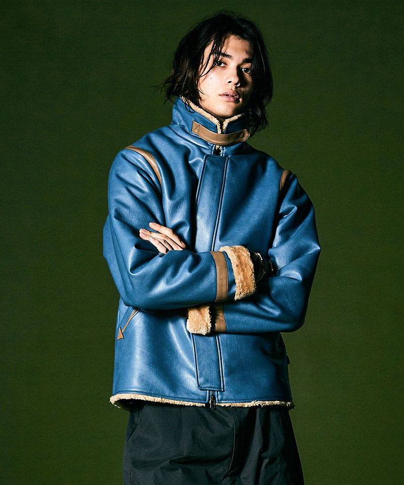 セブンイレブン 冬ギフト カタログ 20%OFF【glamb(グラム)】Synth Mouton シンセムートン JKT Biker ジャケット・アウター