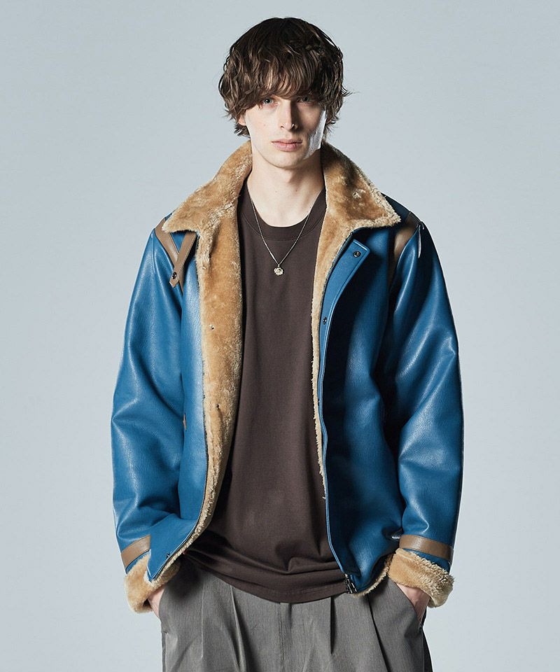 20%OFF【glamb(グラム)】Synth Mouton Biker JKT シンセムートン 