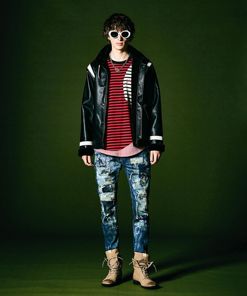20%OFF【glamb(グラム)】Synth Mouton Biker JKT シンセムートン 
