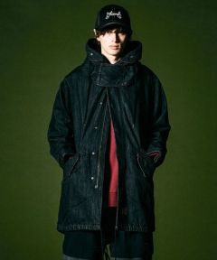 30%OFF【glamb(グラム)】Denim High Neck Mods Coat デニム