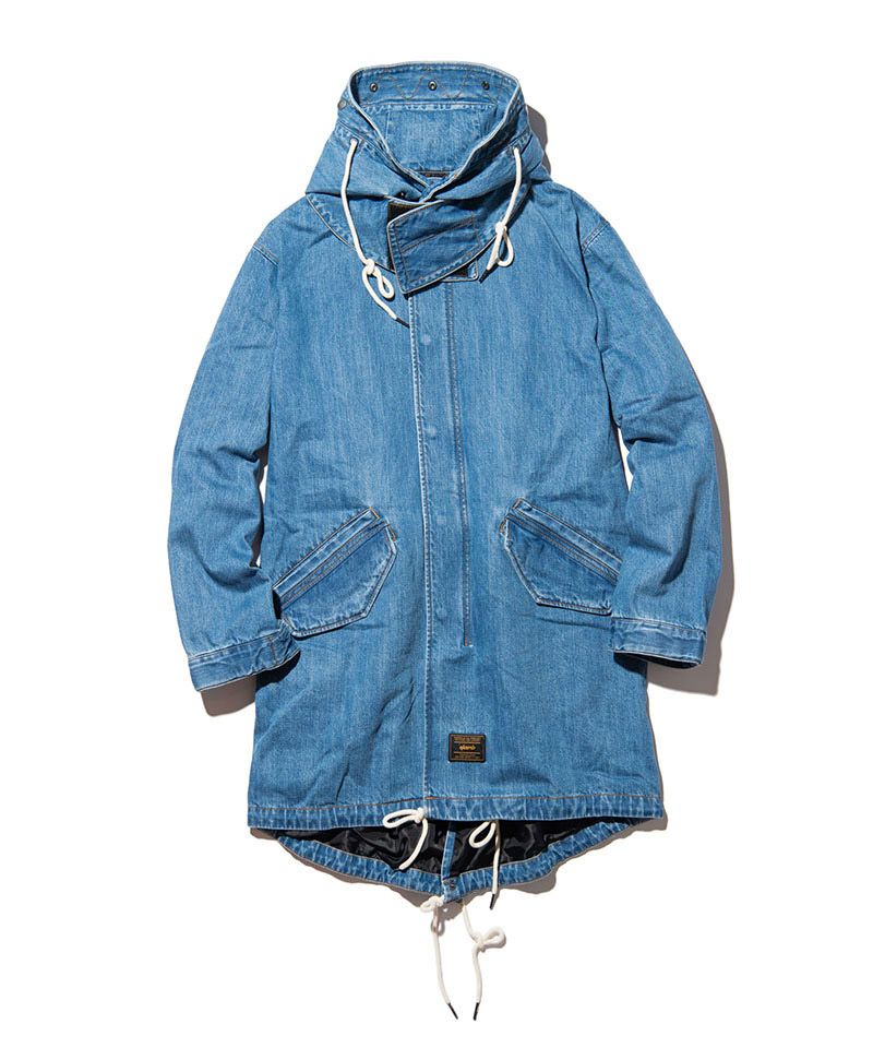 30%OFF【glamb(グラム)】Denim High Neck Mods Coat デニム
