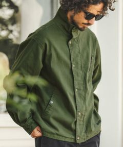 felkod(フィルコッド)】Washed Stretch Cotton Twill Stand Collar