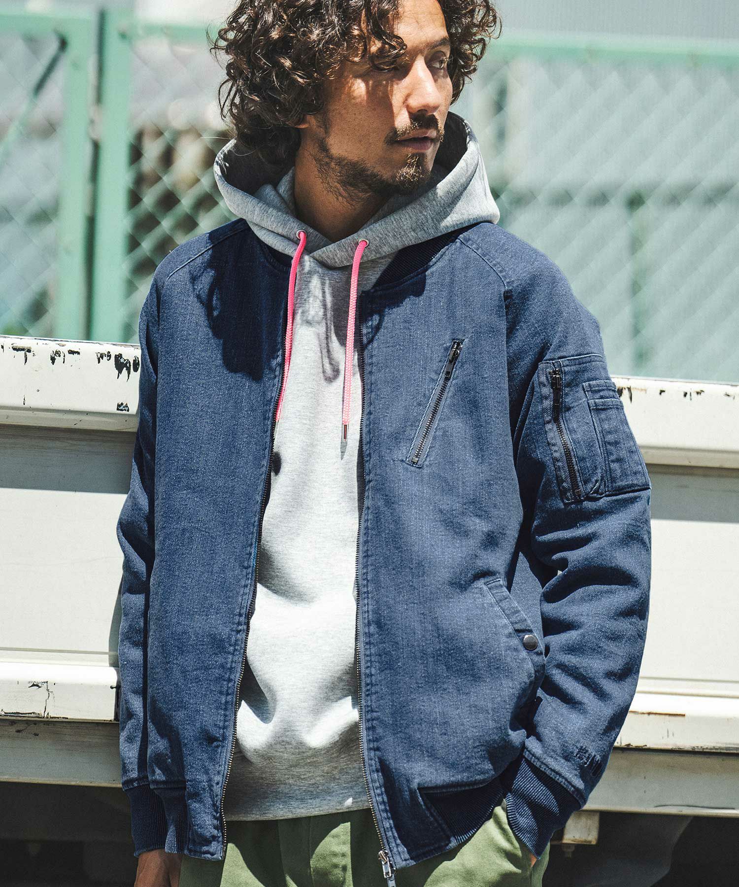 30%OFF【felkod(フィルコッド)】Stretch Denim MA-1 ジャケット