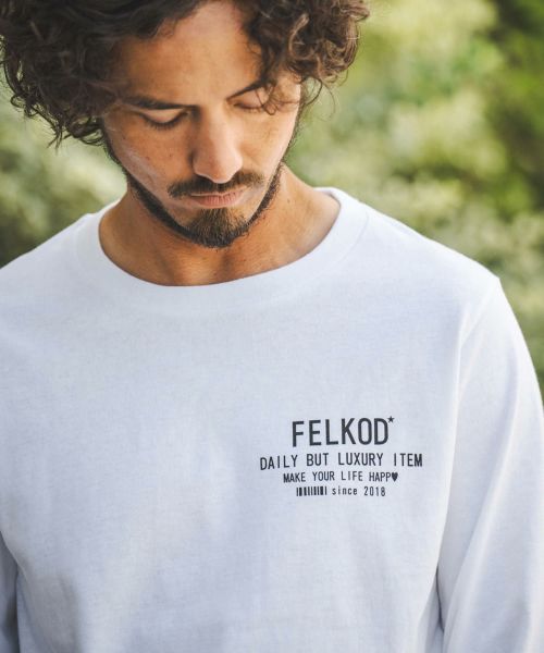 felkod(フィルコッド)】Dry Touch Print Long Sleeve Tee カットソー