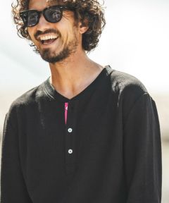 pecoページ 50%OFF【felkod(フィルコッド)】Neon Color Tape Waffle Henley