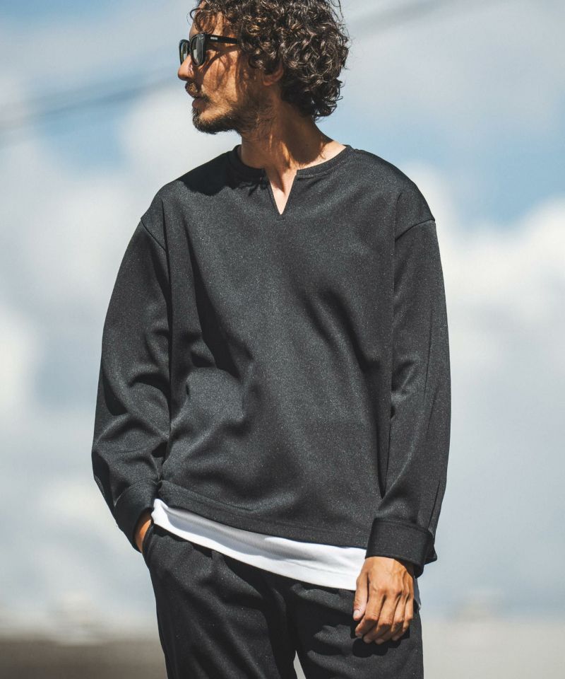 felkod(フィルコッド)】Key Neck Over Size Long Sleeve Tee