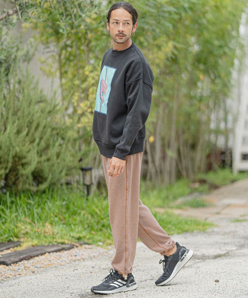 70%OFF【CAMBIO(カンビオ)】TC裏起毛オパール加工スウェットパンツ