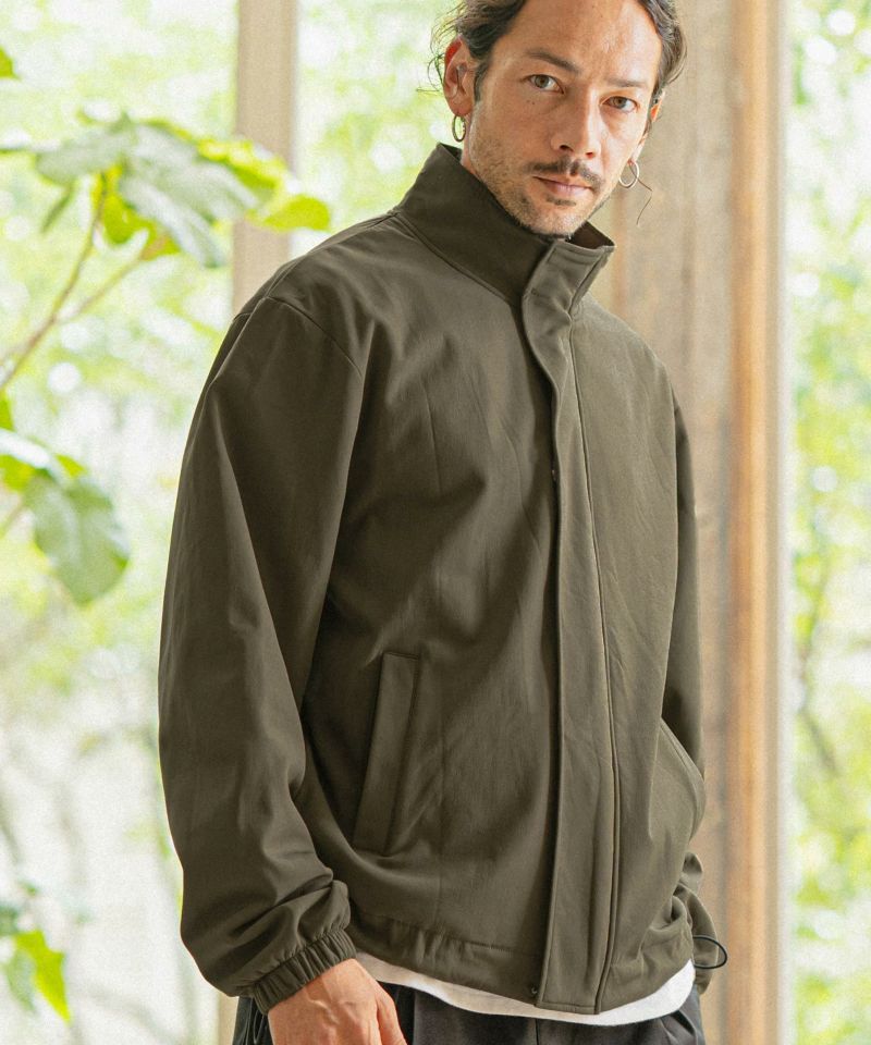 CAMBIO(カンビオ)】 Stretch Nylon Stand Collar Jacket スタンド