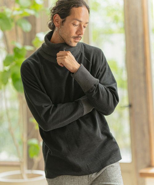 CAMBIO(カンビオ)】Cardboard Knit Stand Collar Pullover カットソー