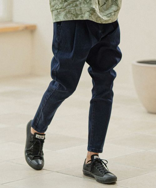 CAMBIO(カンビオ)】Color Denim Balloon Sarouel Tapered Pants カラー ...