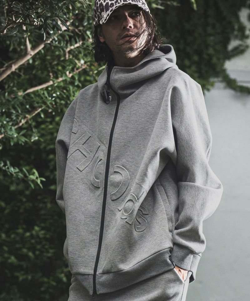 NOISESCAPE(ノイズスケープ)】Double knit material zip hoodie ジップ 