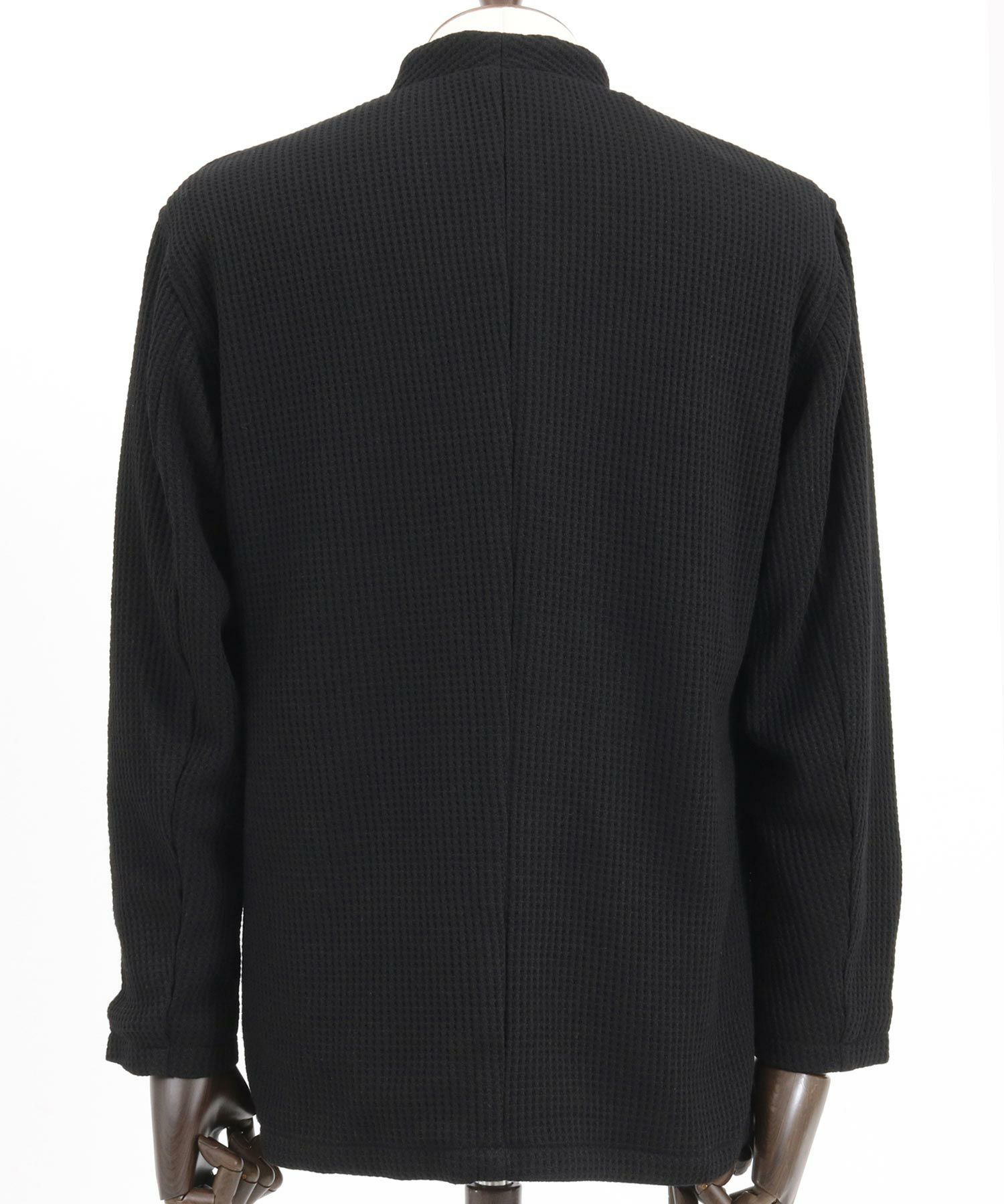 30%OFF【CAMBIO(カンビオ)】Heavy Waffle Collarless Jacket カラー 