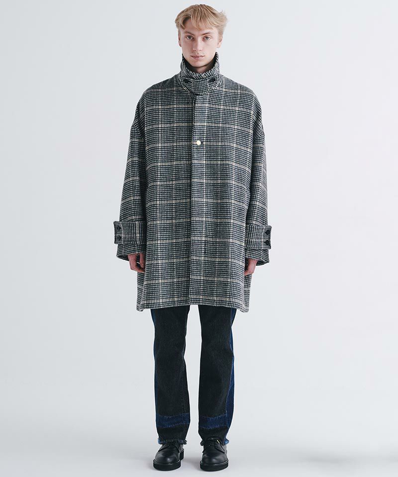 【CULLNI(クルニ)】Check Beaver Coat コート(23-AW-019B)