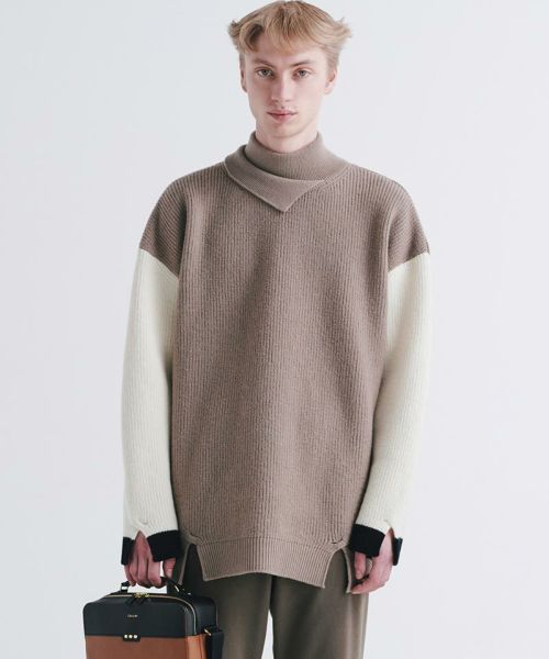 20%off【CULLNI(クルニ)】Tie-Locked Layered Knit ニット(22-AW-041