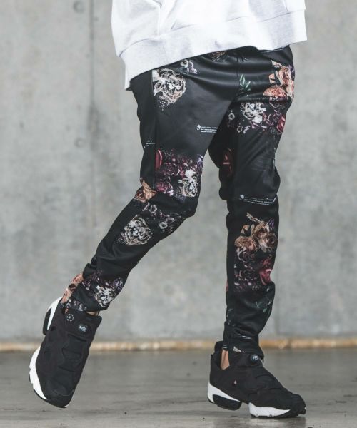 GLIMCLAP(グリムクラップ)】Jersey fabric pants-new botanical