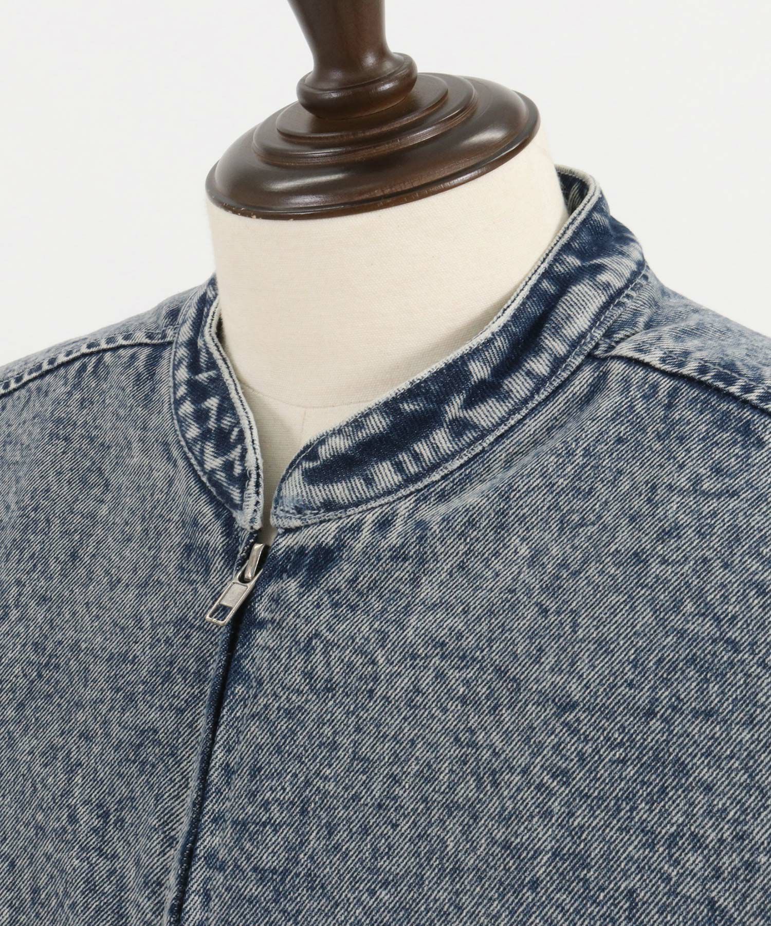 30%OFF【GLIMCLAP(グリムクラップ)】Denim × boa band collar jacket 