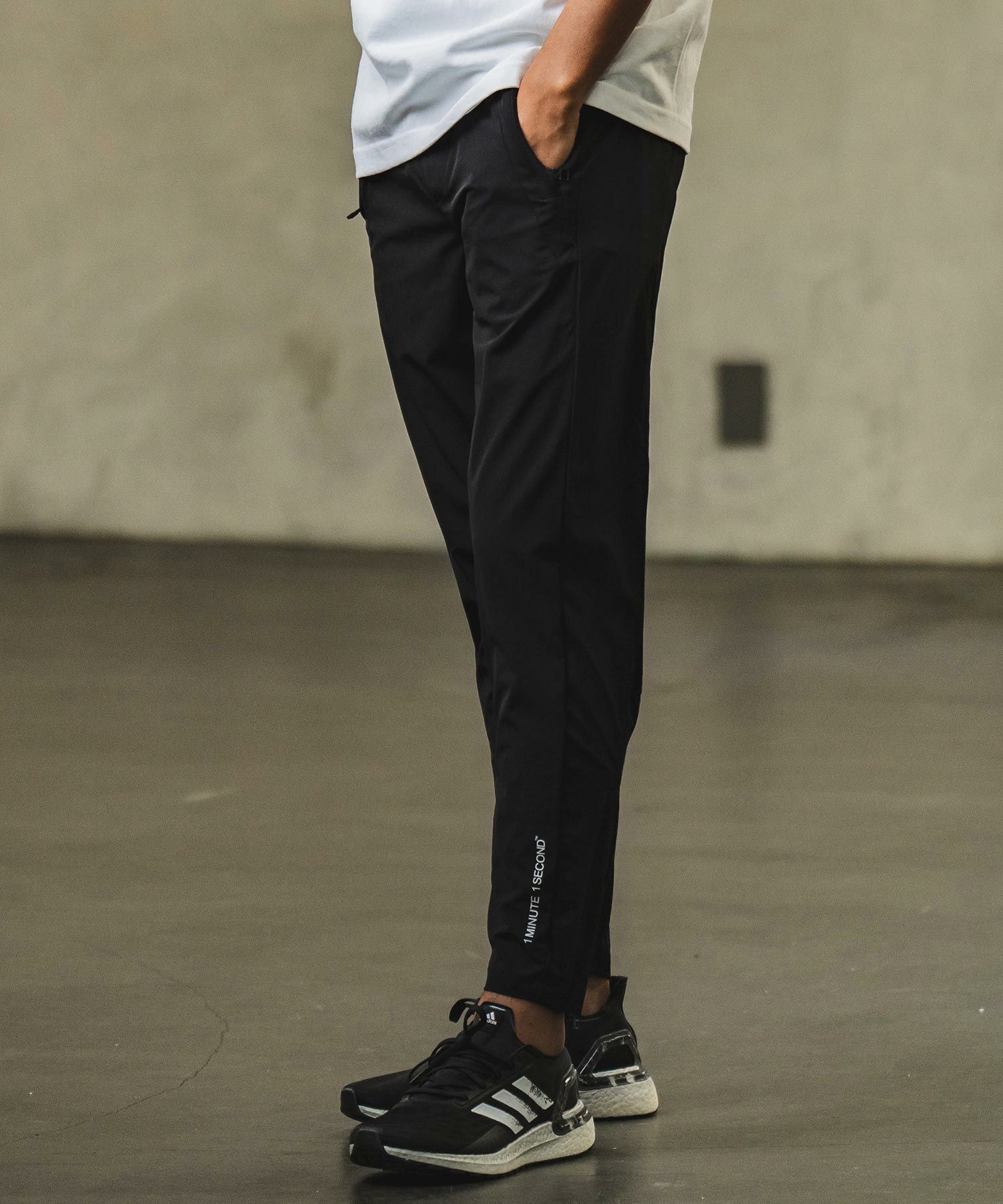 50%OFF【1minute 1second(ワンミニットワンセカンド)】stretch nylon 