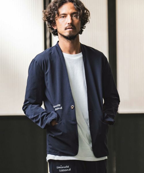 30%OFF【1minute 1second(ワンミニットワンセカンド)】no-collar backpile jacket ノーカラージャケット(1M23W040)