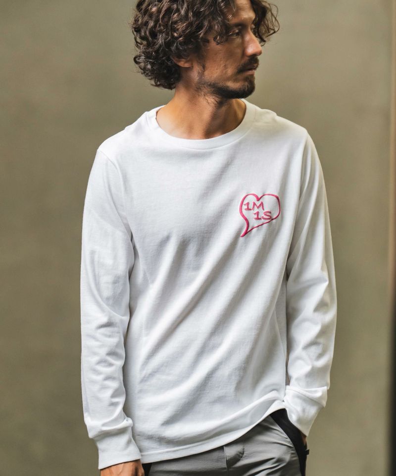 mlt4485- big heart long sleeve cut sew カットソー-