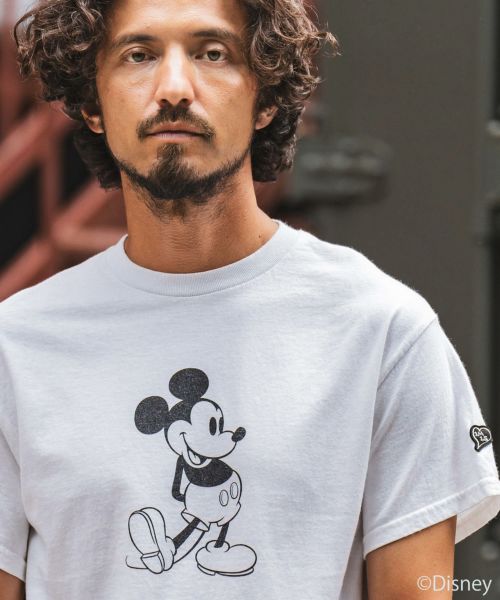 30%OFF【1minute 1second(ワンミニットワンセカンド)】Mickey mouse - half sleeve cut sew Tシャツ(1M23W220)