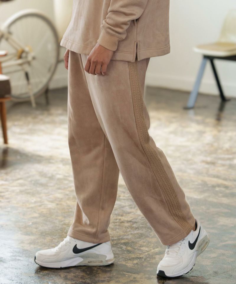 50%OFF【CAMBIO(カンビオ)】裏地フリーススウェードポンチサイドライン