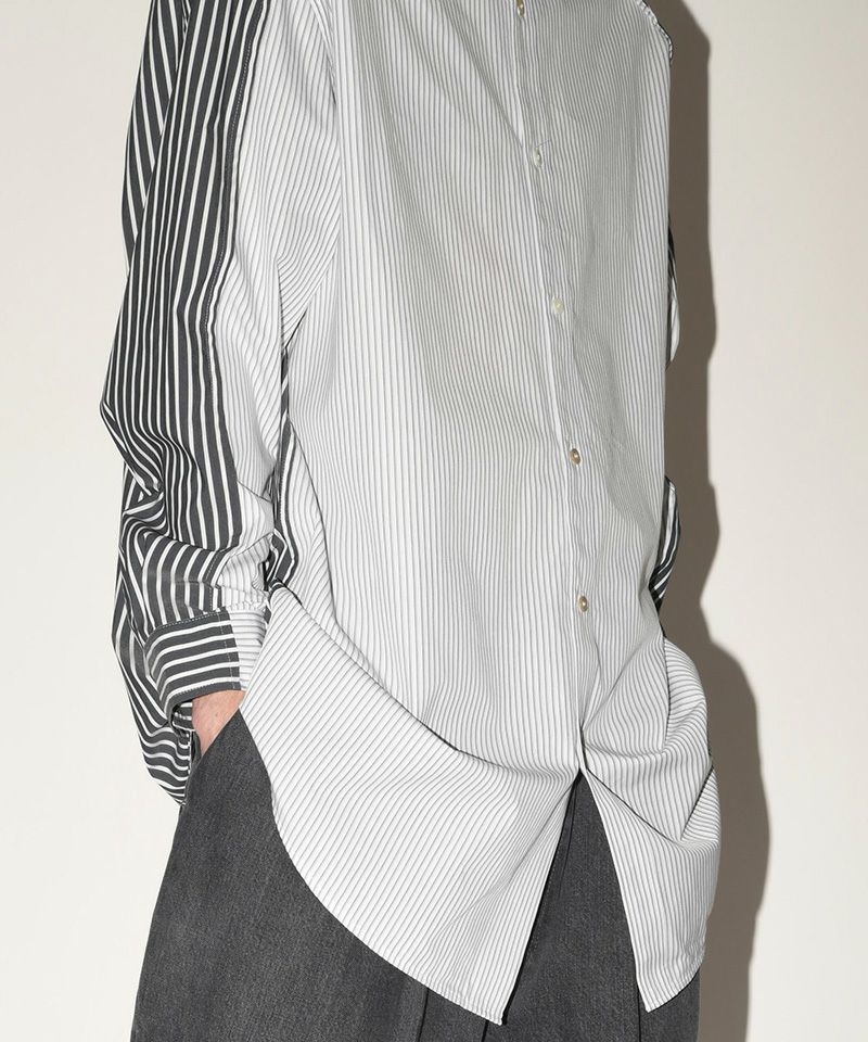 50%OFF【SUPERTHANKS(スーパーサンクス)】Outsider Shirt (Plain) (stripes) シャツ(ST241SH01)  | CAMBIO カンビオ