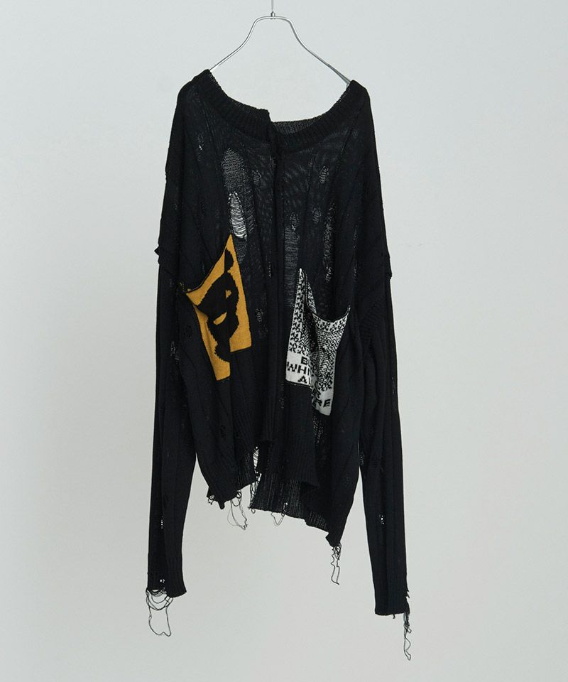 BODYSONG.(ボディソング)】VP DAMAGE SWEATER サマーニット(BS240305 ...