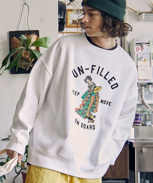 msw1392- JAPAN TATOO GEIKOBIG SILHOUETTE CREW SWEAT スウェット-