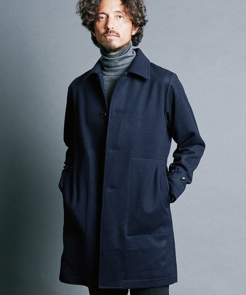 【新品】ts(s) Super 100's Wool ダブルコート Navy Blue Super 100's Wool Soho Jacket Sonata – Scabal
