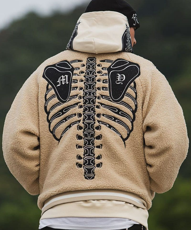 MAYO(メイヨー)】BONES Embroidery Reversible Souvenir Jacket