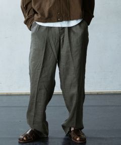 【EGO TRIPPING(エゴトリッピング)】LINEN WORKTROUSERS トラウザーパンツ(626202) | CAMBIO カンビオ