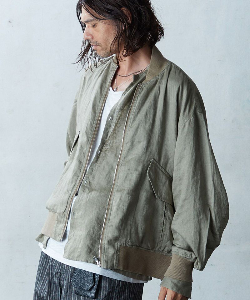 EGO TRIPPING(エゴトリッピング)】LINEN REVERSIBLEJACKET ボンバー 