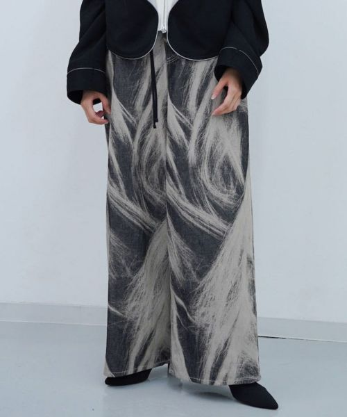 Mt.Paulownia(マウントポローニア)】CAMO PATTERN KNIT GOWN ガウン