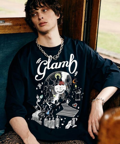 glamb(グラム)】Needlework Oversize T-shirts ニードルワークオーバー 