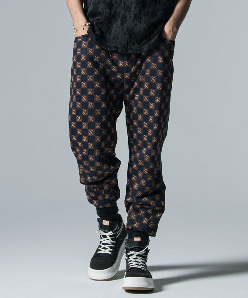 glamb(グラム)】Monogram Jersey Pants モノグラムジャージパンツ(GB0124-P13) | CAMBIO カンビオ