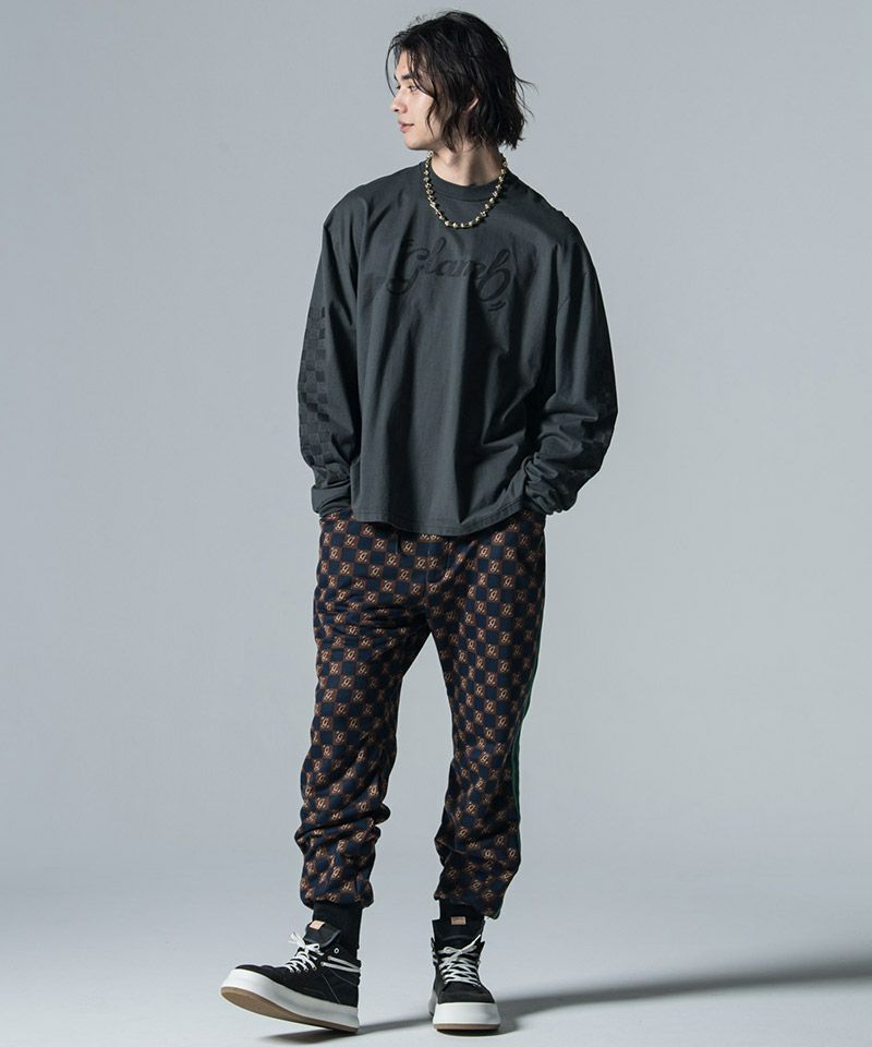 glamb(グラム)】Monogram Jersey Pants モノグラムジャージパンツ ...