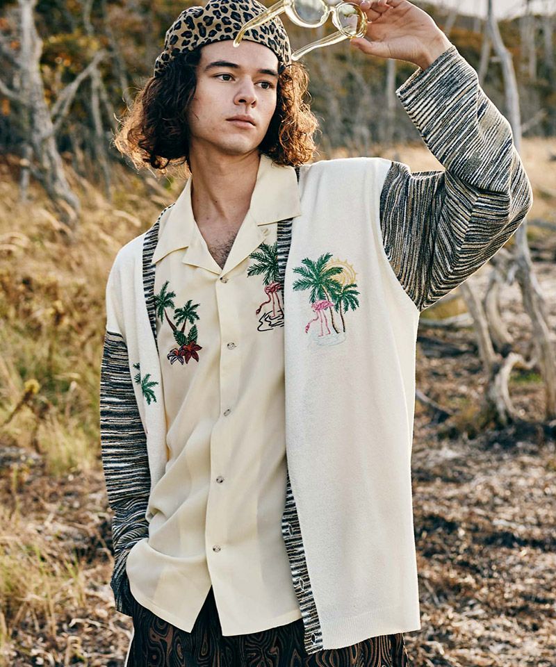 glamb(グラム)】Palm Tree Cardigan パームツリーカーディガン(GB0124