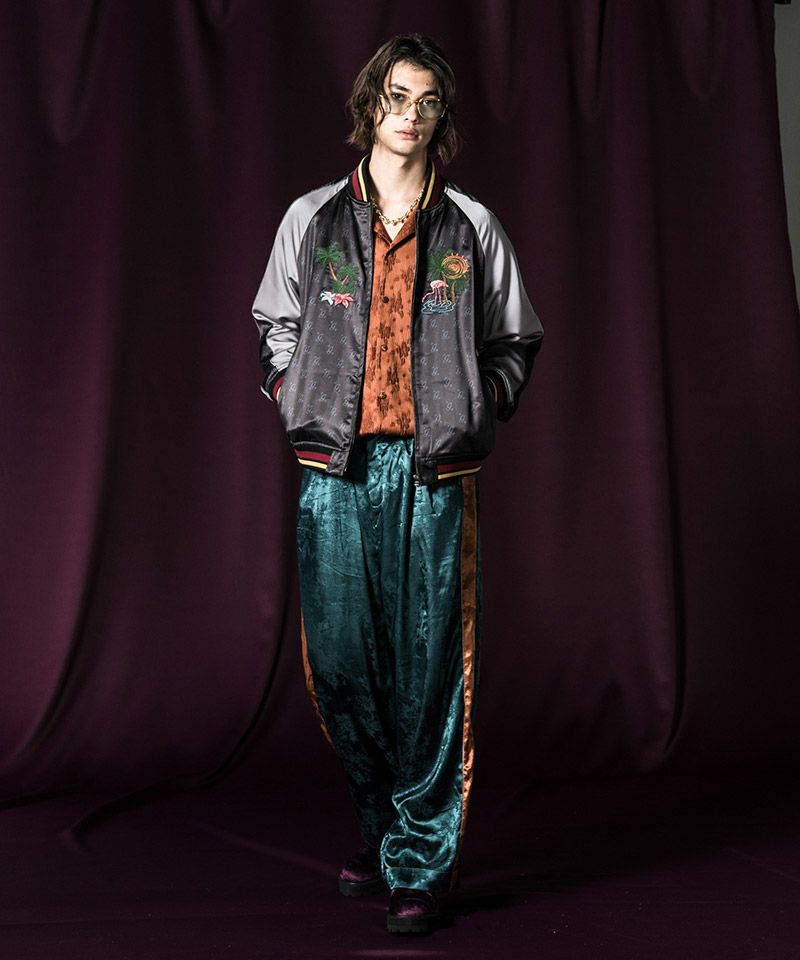 20%OFF【glamb(グラム)】Flower Jacquard Line Pants フラワー