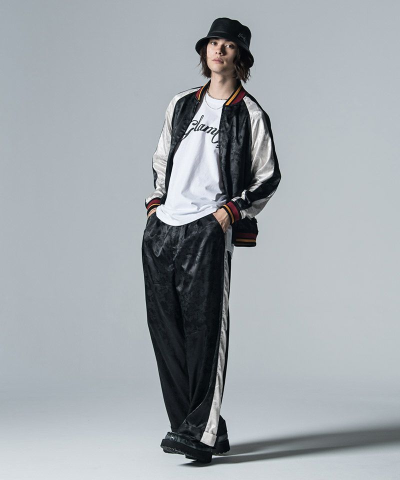 20%OFF【glamb(グラム)】Flower Jacquard Line Pants フラワー