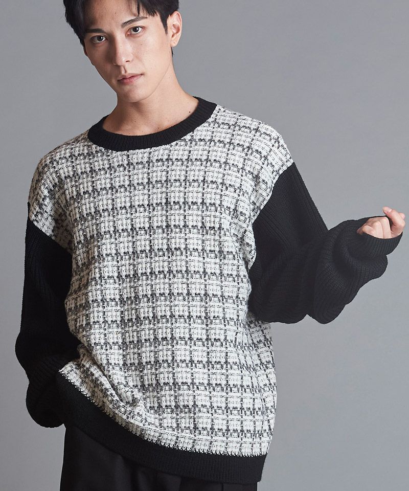 70%OFF【NO ID.(ノーアイディー)】ﾂｲｰﾄﾞﾆｯﾄC-N-PO(853010-639K