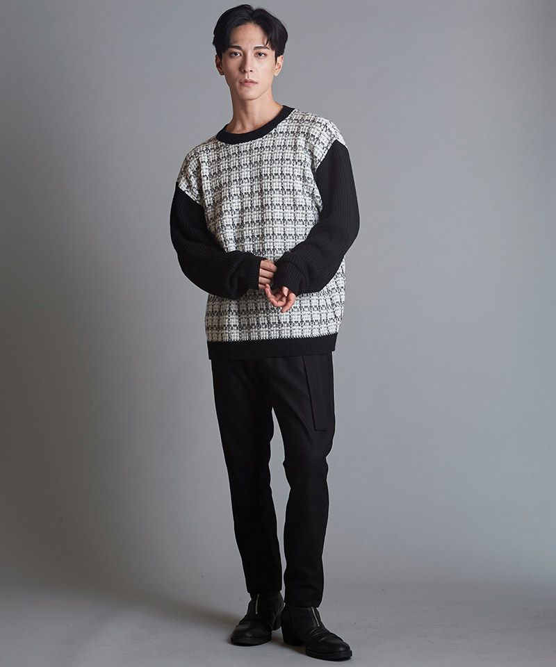 70%OFF【NO ID.(ノーアイディー)】ﾂｲｰﾄﾞﾆｯﾄC-N-PO(853010-639K