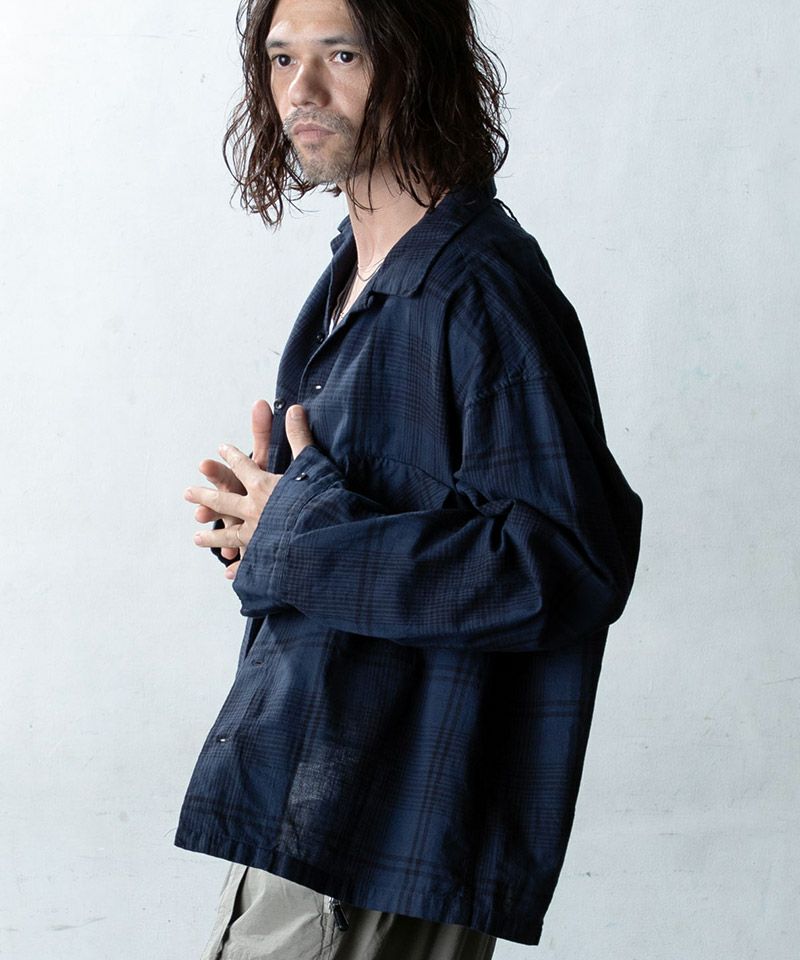EGO TRIPPING(エゴトリッピング)】 DOBBY CHECKSHIRTS チェックシャツ 