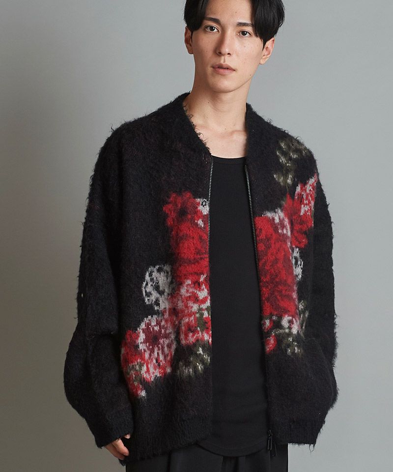 60%OFF【NO ID.(ノーアイディー)】ﾌﾗﾜｰJQﾆｯﾄMA-1 BLZ ブルゾン