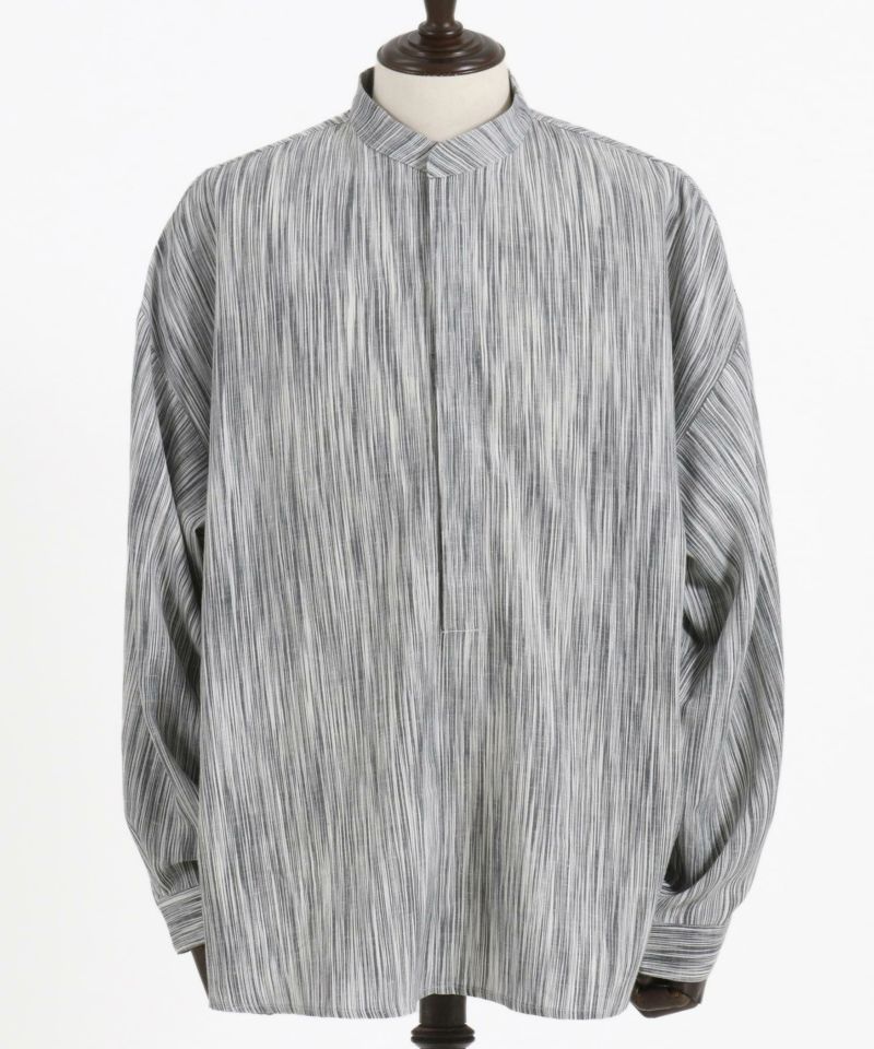 50%OFF【CAMBIO(カンビオ)】バンドカラーストライププルオーバー