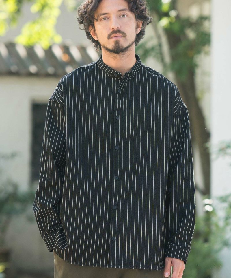 30%OFF【CAMBIO(カンビオ)】Stripe Denim Chemical Wash Band