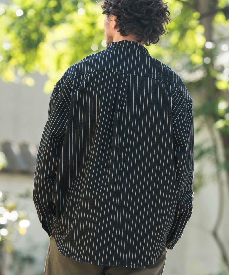 30%OFF【CAMBIO(カンビオ)】Stripe Denim Chemical Wash Band