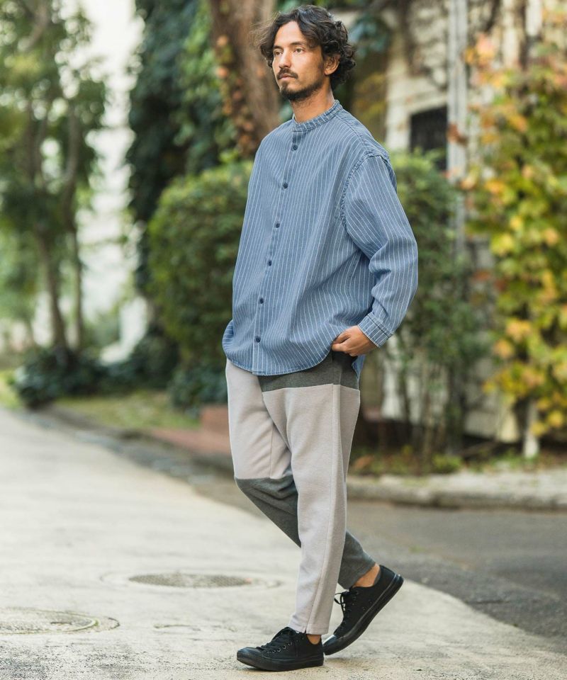 30%OFF【CAMBIO(カンビオ)】Stripe Denim Chemical Wash Band
